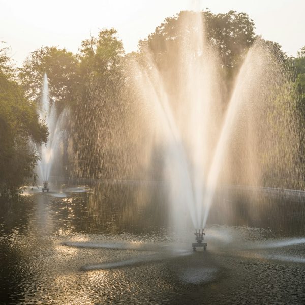 Waterfall in Lodhi Gardens (Lodi Gardens), New Delhi, India