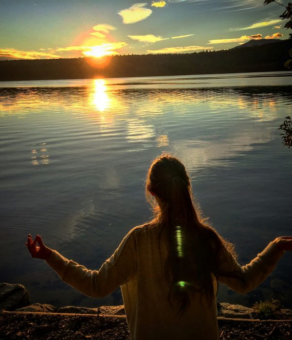 Yoga at sunset